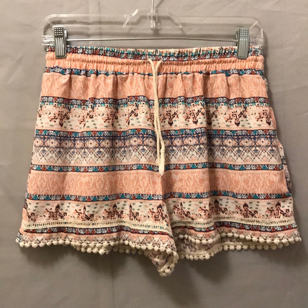 Sheer Aztec shorts